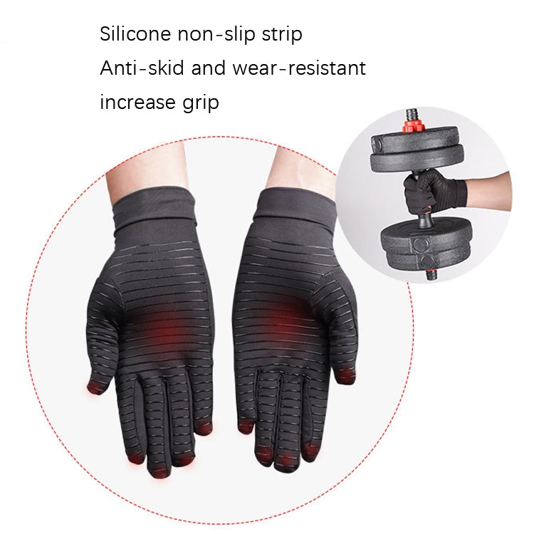 Copper Fiber Pressure Sports Fitness Anti-Slip Gloves, Size: L - Safety Gloves by PMC Jewellery | Online Shopping South Africa | PMC Jewellery