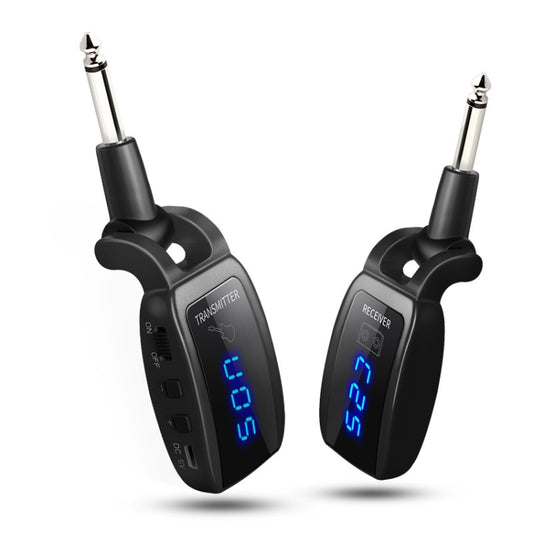 U12DX  6.35mm Jack Wireless Guitar Transmitter Receiver Rechargeable Adapter(Black) - Guitar Tuner by PMC Jewellery | Online Shopping South Africa | PMC Jewellery