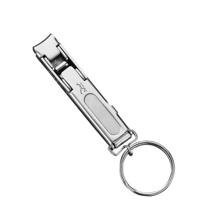 Stainless Steel Folding Nail Clippers with Keychain(Silver) - Nail Clipper by PMC Jewellery | Online Shopping South Africa | PMC Jewellery | Buy Now Pay Later Mobicred