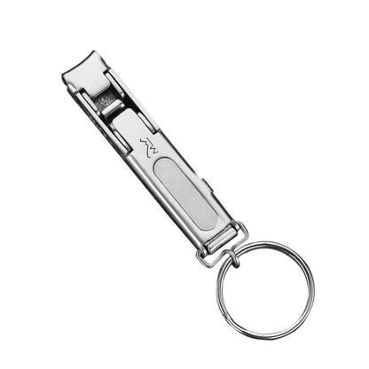 Stainless Steel Folding Nail Clippers with Keychain(Silver) - Nail Clipper by PMC Jewellery | Online Shopping South Africa | PMC Jewellery | Buy Now Pay Later Mobicred