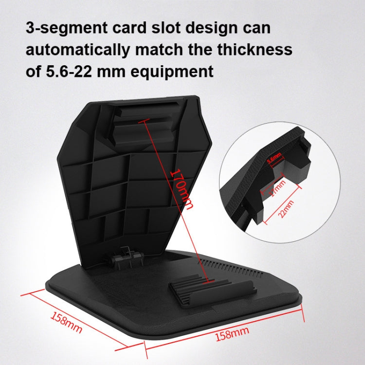 Car Sunshade Anti-Reflective Phone Tablet Holder Compatible with Folding Screen Phones(Matte Black) - Car Holders by PMC Jewellery | Online Shopping South Africa | PMC Jewellery