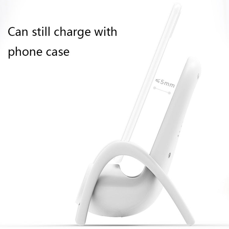 JP-wxc Chair Shape Wireless Charger with Amplifier Function(White) - Wireless Charger by PMC TechLife | Online Shopping South Africa | PMC TechLife