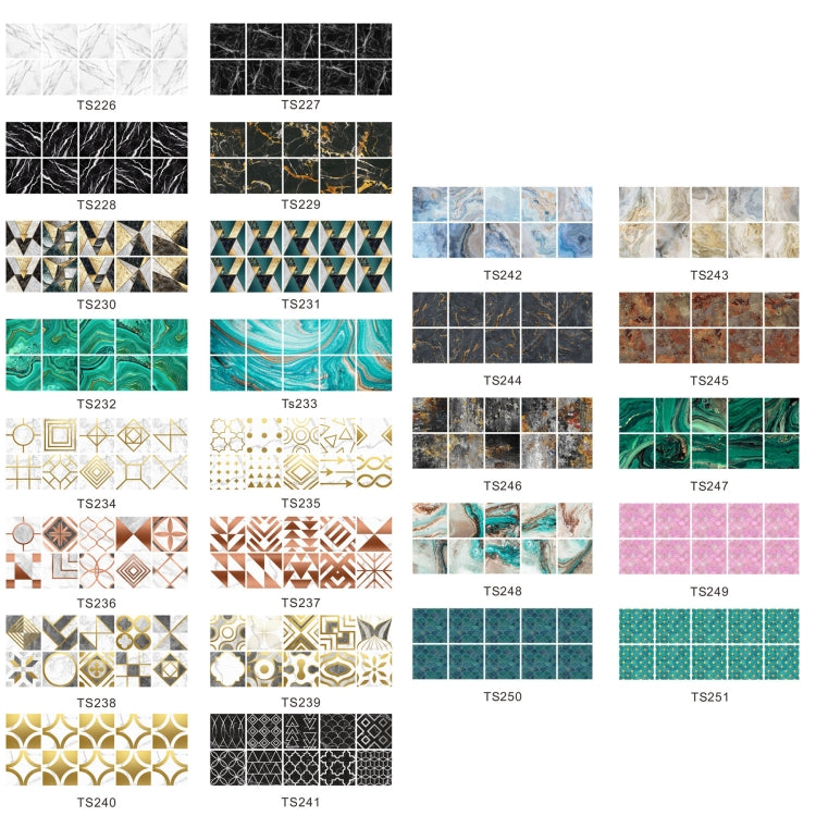20 PCS 10cm PVC Crystal Covered Film Geometric Pattern Tile Wall Sticker(TS226) - Wall Tile Stickers by PMC TechLife | Online Shopping South Africa | PMC TechLife