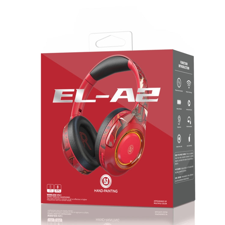 EL-A2 Gaming Ambient Light Folding Wireless Bluetooth Headset(Pink) - Headset & Headphone by PMC TechLife | Online Shopping South Africa | PMC TechLife