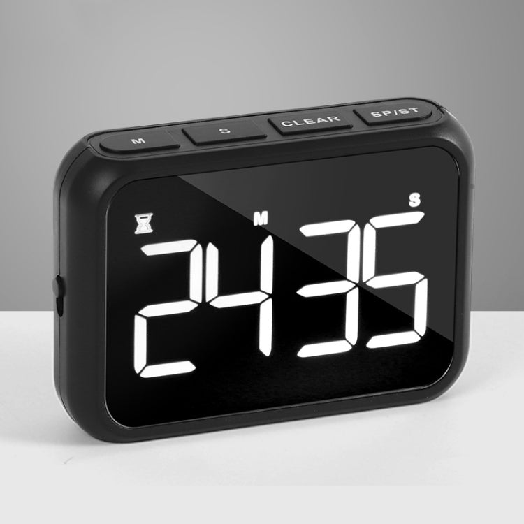 Rechargeable Large Screen LCD Electronic Timing Reminder Alarm Clock Kitchen Baking Timer(Black) - Digital Countdown by PMC Jewellery | Online Shopping South Africa | PMC Jewellery