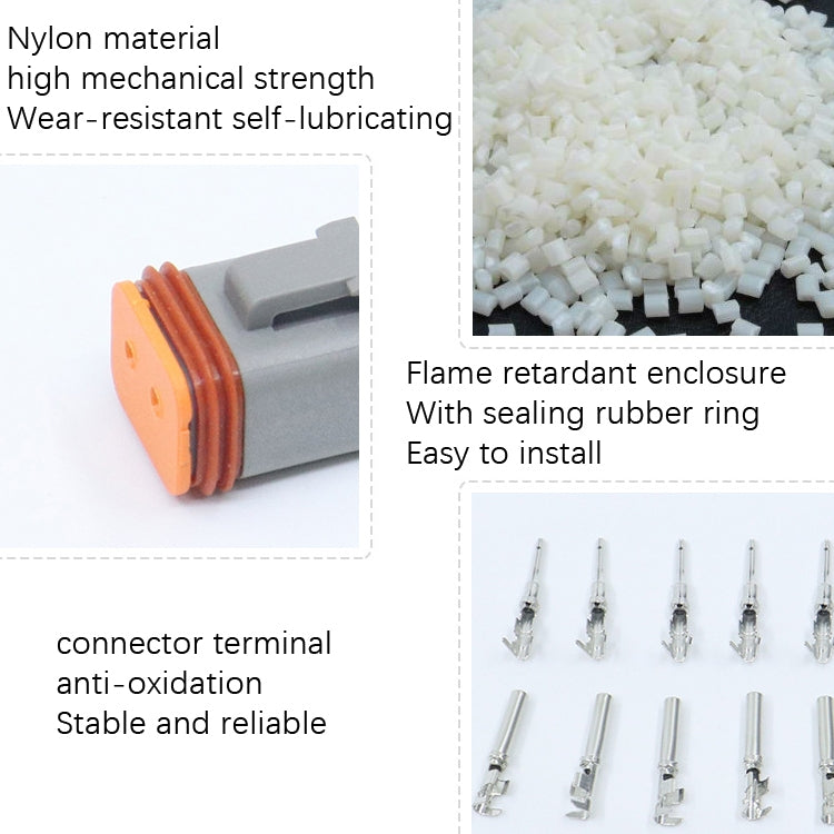 DT04-12P / DT06-12S With Copper Car Waterproof Connector Conductive Connection Terminal - Booster Cable & Clip by PMC TechLife | Online Shopping South Africa | PMC TechLife
