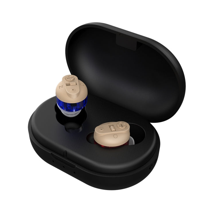 Old People Voice Amplifier Sound Collector Hearing Aid(Red Blue Double Machine + Black Charging Bin) - Hearing Aids by PMC Jewellery | Online Shopping South Africa | PMC Jewellery