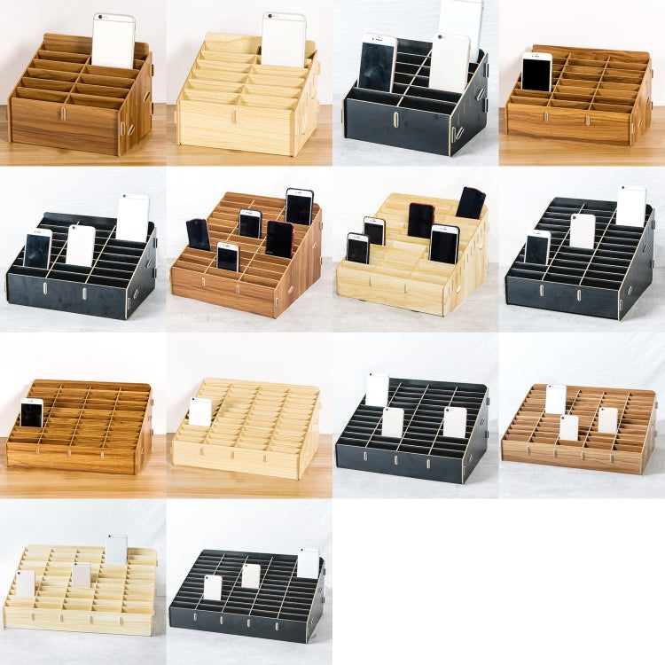 D-86 Office Conference Classroom Mobile Phone Storage Box, Style: 36 Grids (Walnut) - Storage Boxes by PMC TechLife | Online Shopping South Africa | PMC TechLife