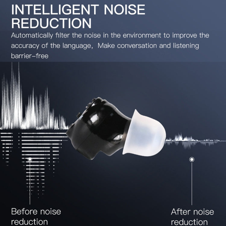 Magnetic Charge Dual-unit Sound Collector, Specification: EU Plug(Black) - Hearing Aids by PMC TechLife | Online Shopping South Africa | PMC TechLife