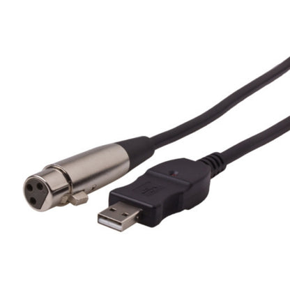 3m Microphone Connection Computer Cable USB To XLR(Black) - Microphone Audio Cable & Connector by PMC Jewellery | Online Shopping South Africa | PMC Jewellery