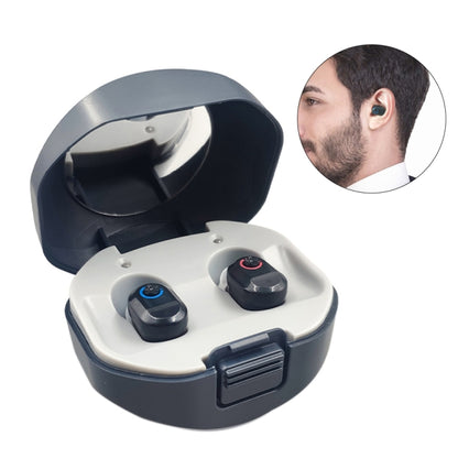 TWS On-Ear Sound Amplifier Hearing Aid with Charging Compartment(Black) - Hearing Aids by null | Online Shopping South Africa | PMC Jewellery | Buy Now Pay Later Mobicred