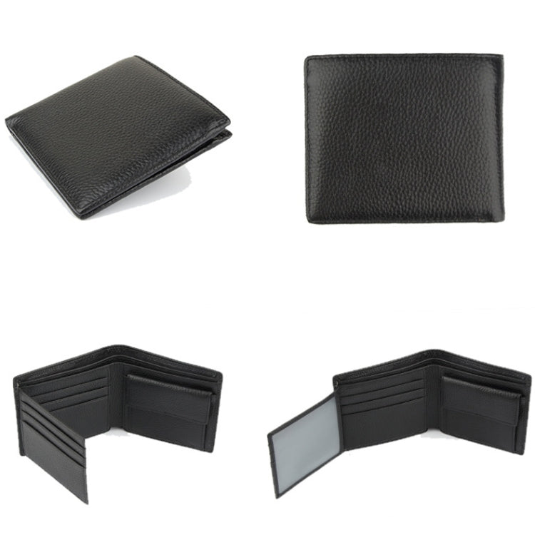 K-8018 RFID Anti-theft First Layer Cowhide Coin Purse Men Wallet - free shipping - PMC TechLife - Order now!