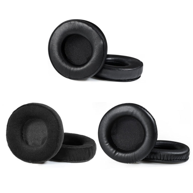 2 PCS  Earmuffs for Audio-Technica AD1000X AD2000X AD900X AD700X,Style: Black Thickened Protein Skin - Earmuff & Pad by PMC Jewellery | Online Shopping South Africa | PMC Jewellery