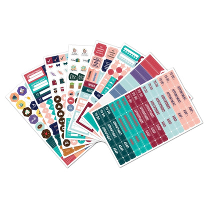 2 Sets  Planner Sticker Business Fitness Day Theme Planning Sticker(8 Sheets / set) - Sticker by PMC Jewellery | Online Shopping South Africa | PMC Jewellery