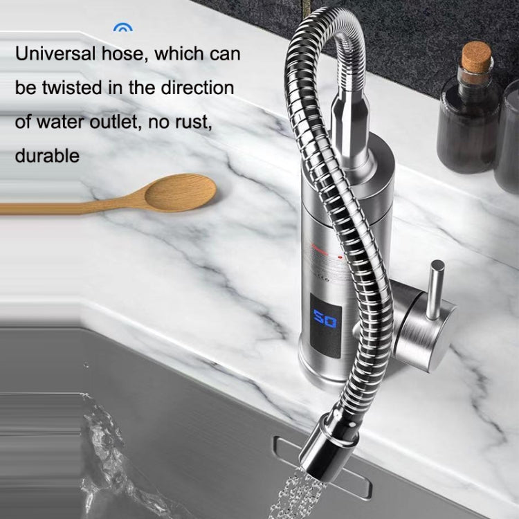 Household Kitchen Electric Hot Water Fauce EU Plug, Style: Stainless Steel Universal Pipe Type - Faucets & Accessories by PMC Jewellery | Online Shopping South Africa | PMC Jewellery