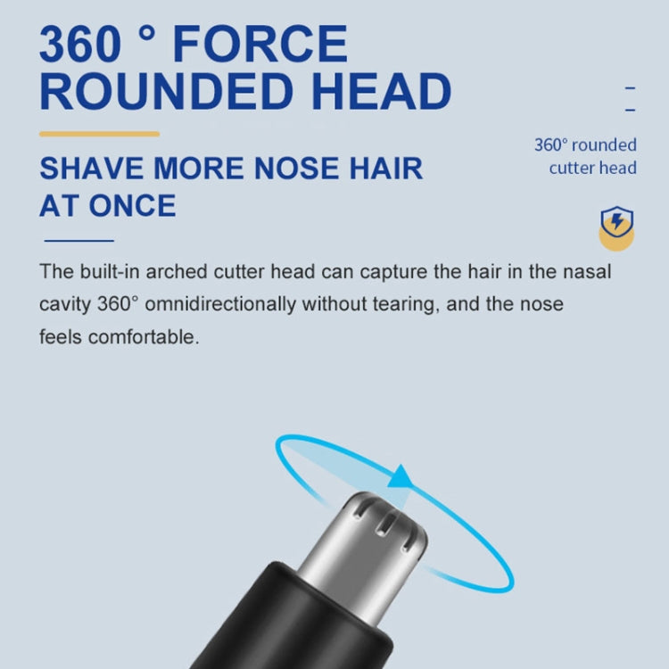 SPORTSMAN Metal Aluminum Tube Body Rechargeable Nose Hair Device, Style: Eyebrow 2 In 1(Light Blue) - Electric Shavers by PMC Jewellery | Online Shopping South Africa | PMC Jewellery