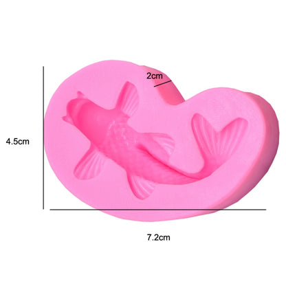 2 PCS Goldfish Baking Fondant Silicone Mold Cake Decorating(Pink) - Food Molds by PMC Jewellery | Online Shopping South Africa | PMC Jewellery