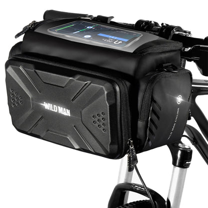 WILD MAN GS6 4L Outdoor Cycling Waterproof Bicycle Bag(Black) - Bicycle Bags by WILD MAN | Online Shopping South Africa | PMC Jewellery | Buy Now Pay Later Mobicred