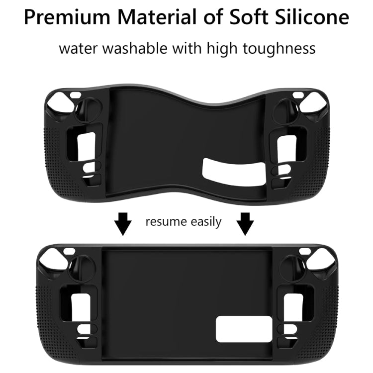 PGTECH Game Console Silicone Case With Anti-Slip Particles for Steam Deck(Black) - Pocket Console by PMC TechLife | Online Shopping South Africa | PMC TechLife
