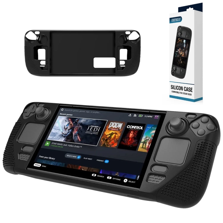 PGTECH Game Console Silicone Case With Anti-Slip Particles for Steam Deck(Black) - Pocket Console by PMC Jewellery | Online Shopping South Africa | PMC Jewellery