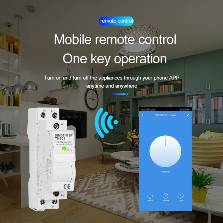 SINOTIMER TM607 Intelligent Wifi Timer Mobile App Home Rail Remote Control Time Switch 80A 85-300V - Other Tester Tool by SINOTIMER | Online Shopping South Africa | PMC Jewellery