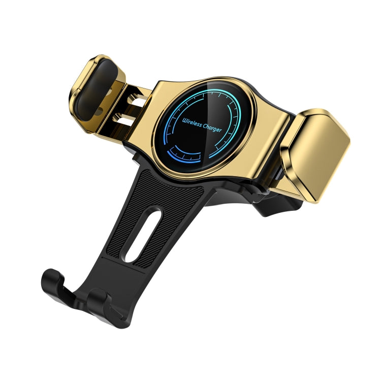 15W Mini Car Wireless Charger Phone Smart Sensing Holder(Gold) - Wireless Charger Holders by PMC TechLife | Online Shopping South Africa | PMC TechLife