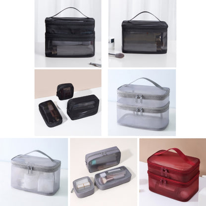 Multifunctional Portable Large Capacity Toiletry Cosmetic Bag, Color: Gray 3 PCS/Set - Storage Boxes by PMC Jewellery | Online Shopping South Africa | PMC Jewellery