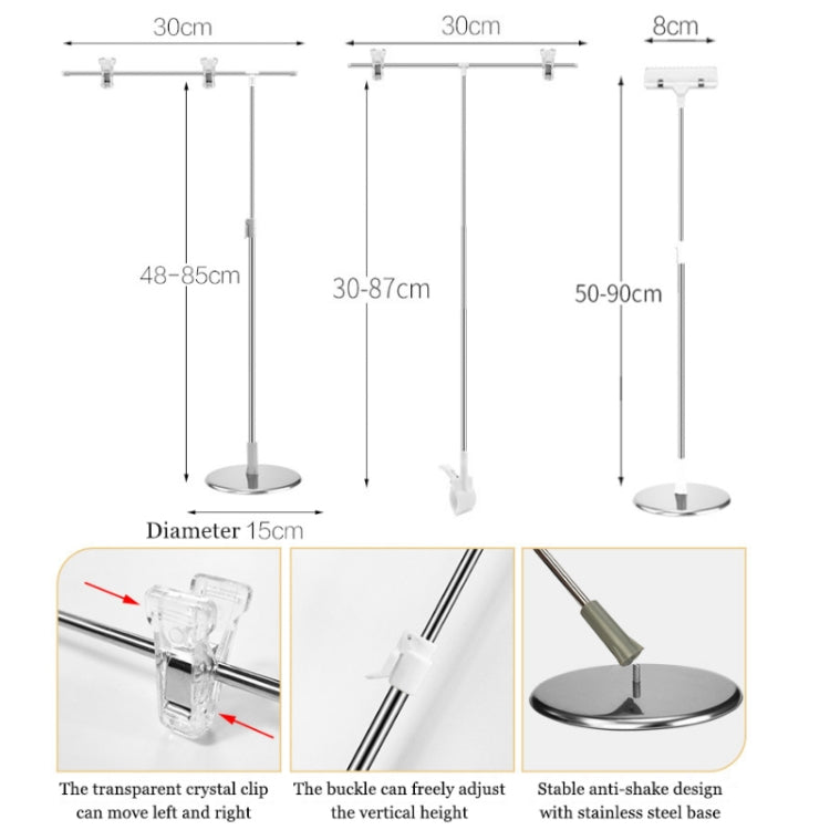 Photography Backdrop Stand Camera Photo Background Props,Style: T-type 2-section 85cm - Support Stands by PMC Jewellery | Online Shopping South Africa | PMC Jewellery