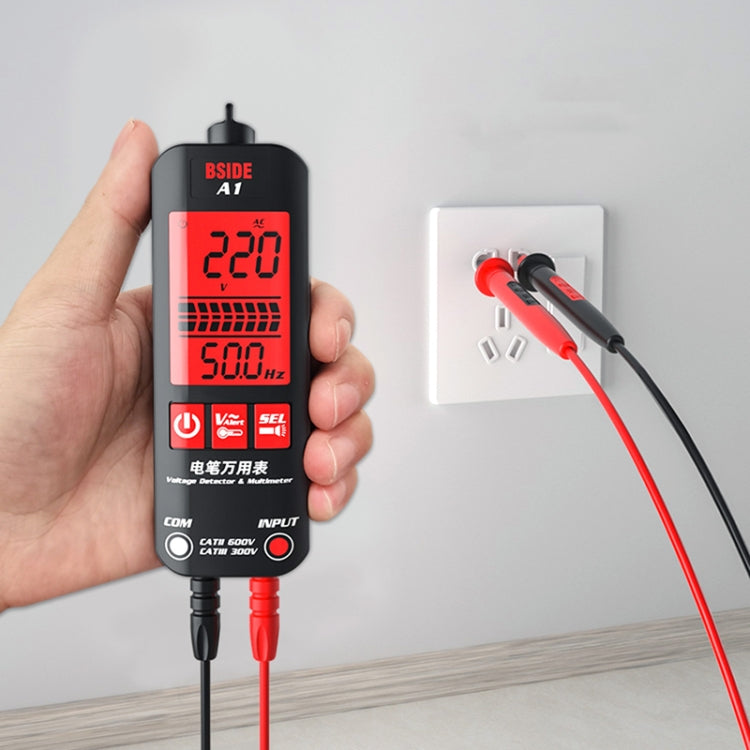 BSIDE A1 Dual Mode Smart Handheld High Precision Detection Electrician Voltage Multimeter Without Battery(Black) - Digital Multimeter by BSIDE | Online Shopping South Africa | PMC TechLife | Buy Now Pay Later Mobicred