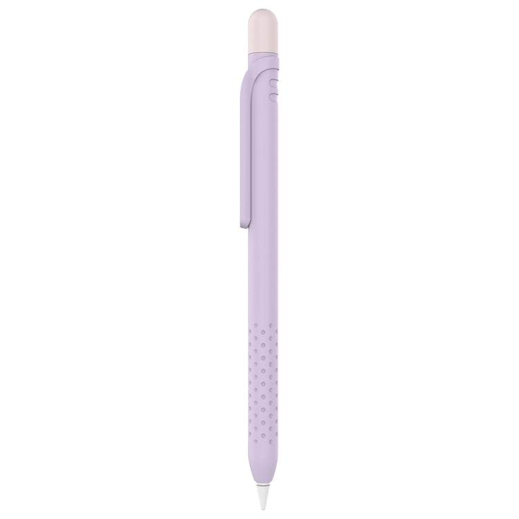 CY152 Magnetic Silicone Storage Colorblock Pen Holder For Apple Pencil 1(Purple) - Pencil Accessories by PMC Jewellery | Online Shopping South Africa | PMC Jewellery