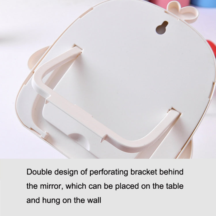 2PCS Student Dormitory Desktop Dressing Mirror Hanging Storage Beauty Mirror(Tender Pink) - Mirror by PMC Jewellery | Online Shopping South Africa | PMC Jewellery