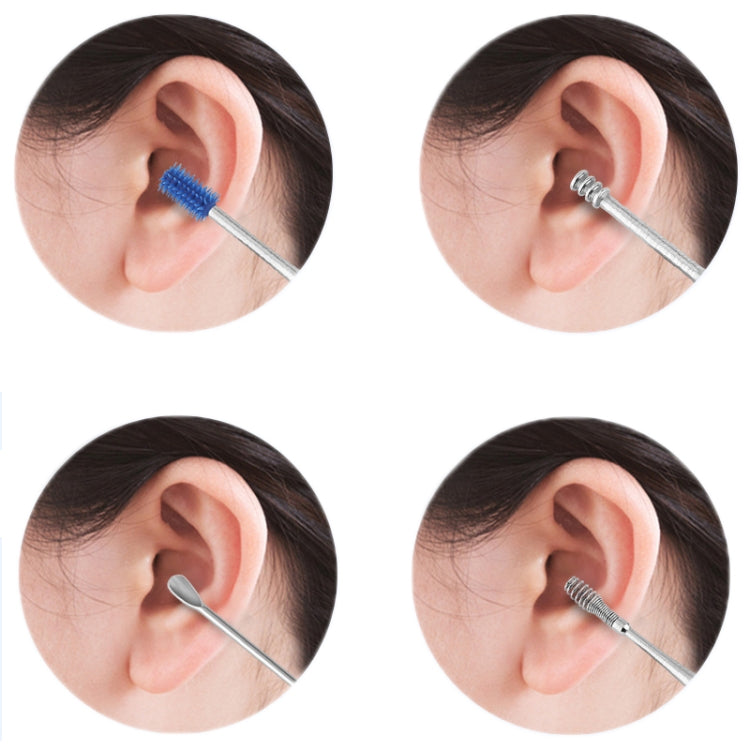 2 Packs Push-Pull Cylinder Storage Ear Scoop Set, Specification: 6 PCS/Set Orange - Ear Care Tools by PMC Jewellery | Online Shopping South Africa | PMC Jewellery