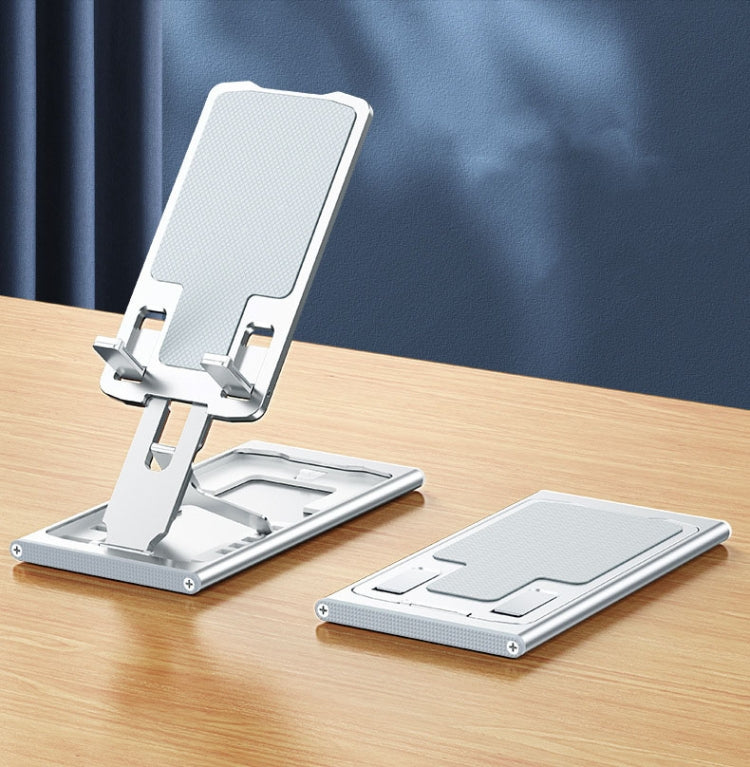 028 Portable Foldable Aluminum Alloy Phone Live Holder(Silver) - free shipping - PMC TechLife - Order now!