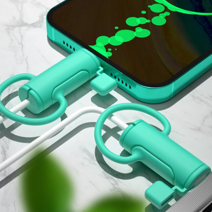 3 PCS Soft Washable Data Cable Silicone Case For Apple, Spec: 8 Pin (Mint Green) - Cable Organizer by PMC Jewellery | Online Shopping South Africa | PMC Jewellery