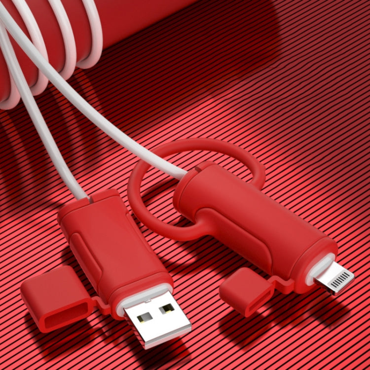 3 PCS Soft Washable Data Cable Silicone Case For Apple, Spec: USB (Red) - Cable Organizer by PMC TechLife | Online Shopping South Africa | PMC TechLife