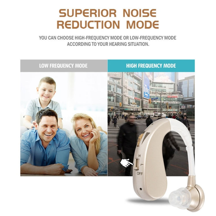 Hearing Aid Audiphones Sound Amplifier EU Plug(Golden) - Hearing Aids by PMC Jewellery | Online Shopping South Africa | PMC Jewellery