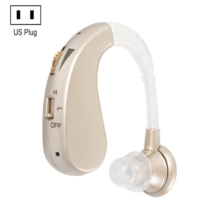 Hearing Aid Audiphones Sound Amplifier US Plug(Golden) - Hearing Aids by PMC Jewellery | Online Shopping South Africa | PMC Jewellery