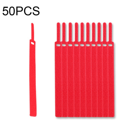 50 PCS Needle Shape Self-adhesive Data Cable Organizer Colorful Bundles 15 x 300mm(Red) - Cable Organizer by PMC Jewellery | Online Shopping South Africa | PMC Jewellery