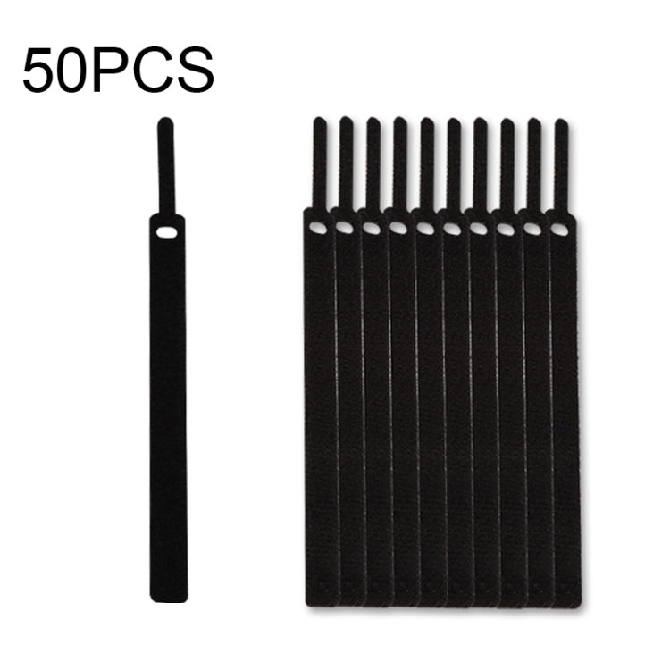 50 PCS Needle Shape Self-adhesive Data Cable Organizer Colorful Bundles 10 x 130mm(Black) - Cable Organizer by PMC TechLife | Online Shopping South Africa | PMC TechLife | Buy Now Pay Later Mobicred