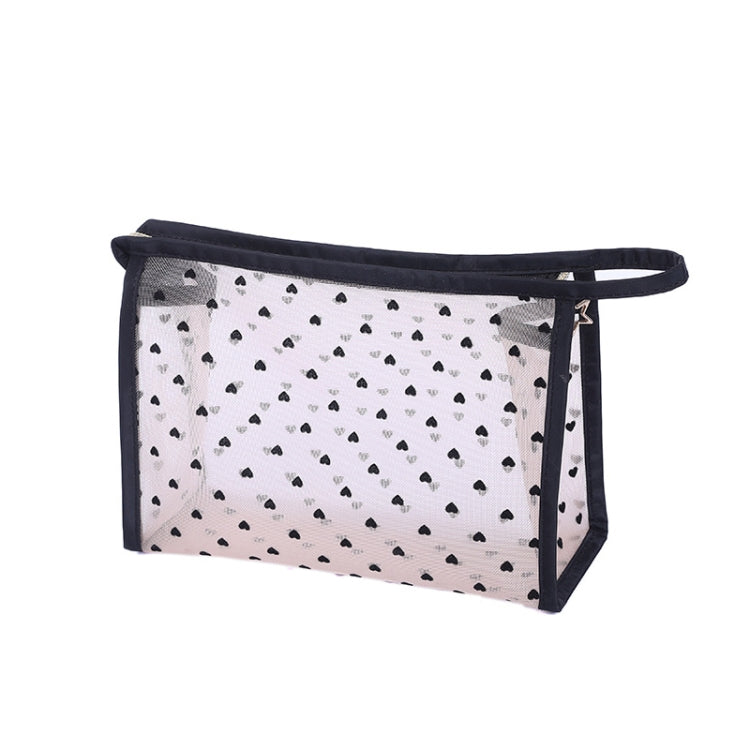 Flocking Love Mesh Portable Cosmetic Bag, Style: Briefcase - Storage Boxes by PMC Jewellery | Online Shopping South Africa | PMC Jewellery