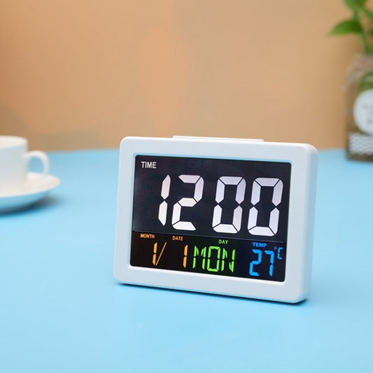 G2000 Color Screen Date Temperature Display Alarm Clock Desk Clock(White) - Alarm Clocks by PMC Jewellery | Online Shopping South Africa | PMC Jewellery