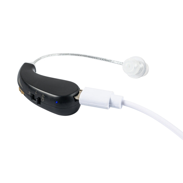 Portable Rechargeable Invisible Hearing Aid US Plug(Black) - Hearing Aids by PMC Jewellery | Online Shopping South Africa | PMC Jewellery