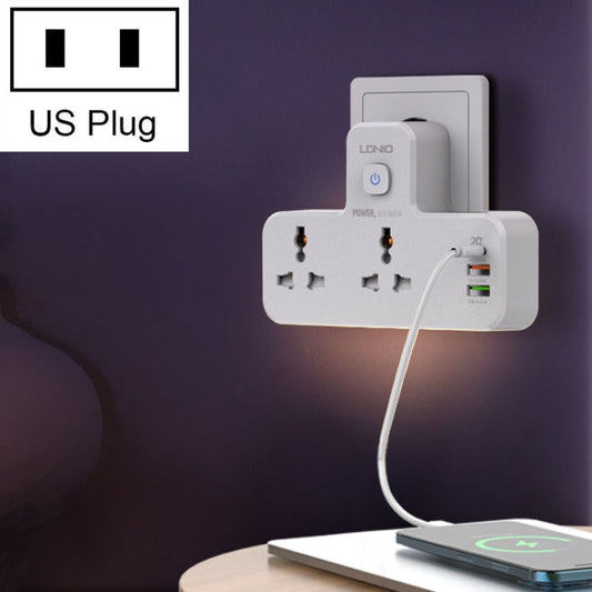 LDNIO SC2311 20W PD+QC 3.0 Multifunctional Home Fast Charging Socket with Night Light, Spec: US Plug - Extension Socket by LDNIO | Online Shopping South Africa | PMC Jewellery