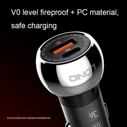 LDNIO C1 36W PD + QC 3.0 Car Fast Charger High Power Smart USB Car Charger with USB-C/Type-C Cable - Car Charger by LDNIO | Online Shopping South Africa | PMC Jewellery