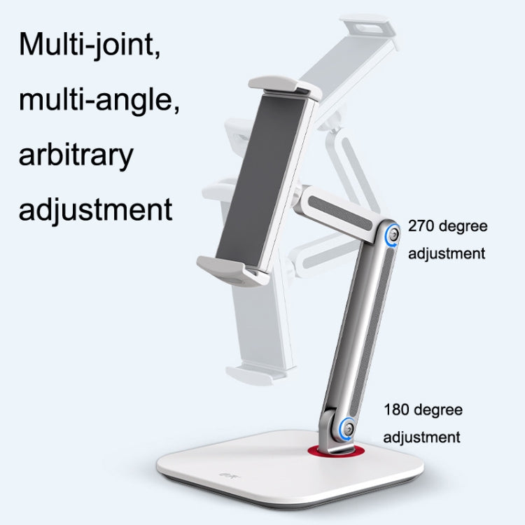 SSKY X38 Desktop Phone Tablet Stand Folding Online Classes Support, Style: Long Arm Version (White) - Desktop Holder by SSKY | Online Shopping South Africa | PMC Jewellery | Buy Now Pay Later Mobicred