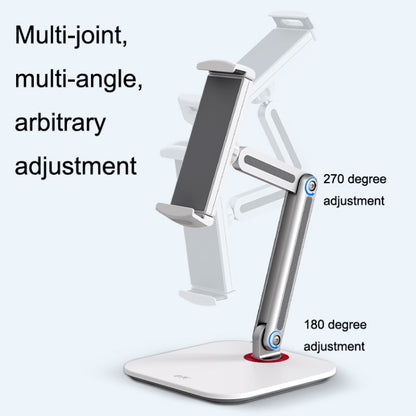 SSKY X38 Desktop Phone Tablet Stand Folding Online Classes Support, Style: Long Arm Version (White) - Desktop Holder by SSKY | Online Shopping South Africa | PMC Jewellery | Buy Now Pay Later Mobicred