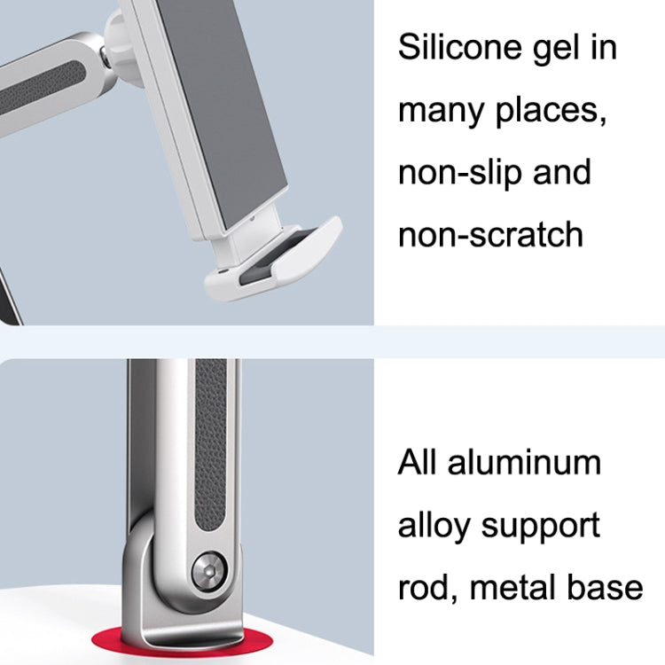 SSKY X38 Desktop Phone Tablet Stand Folding Online Classes Support, Style: Long Arm Version (White) - Desktop Holder by SSKY | Online Shopping South Africa | PMC Jewellery | Buy Now Pay Later Mobicred