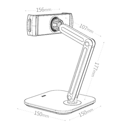 SSKY X38 Desktop Phone Tablet Stand Folding Online Classes Support, Style: Single Arm Charging Version (White) - Desktop Holder by SSKY | Online Shopping South Africa | PMC Jewellery