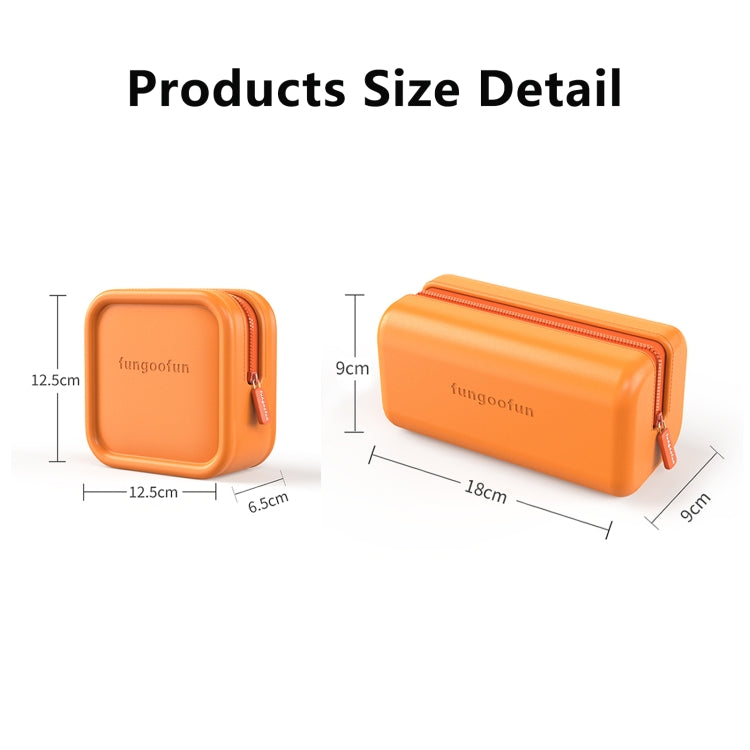 Fungoofun Candy Color EVA Travel Digital Storage Bag Cosmetic Bag, Color: Square Orange - Digital Storage Bag by Fungoofun | Online Shopping South Africa | PMC Jewellery