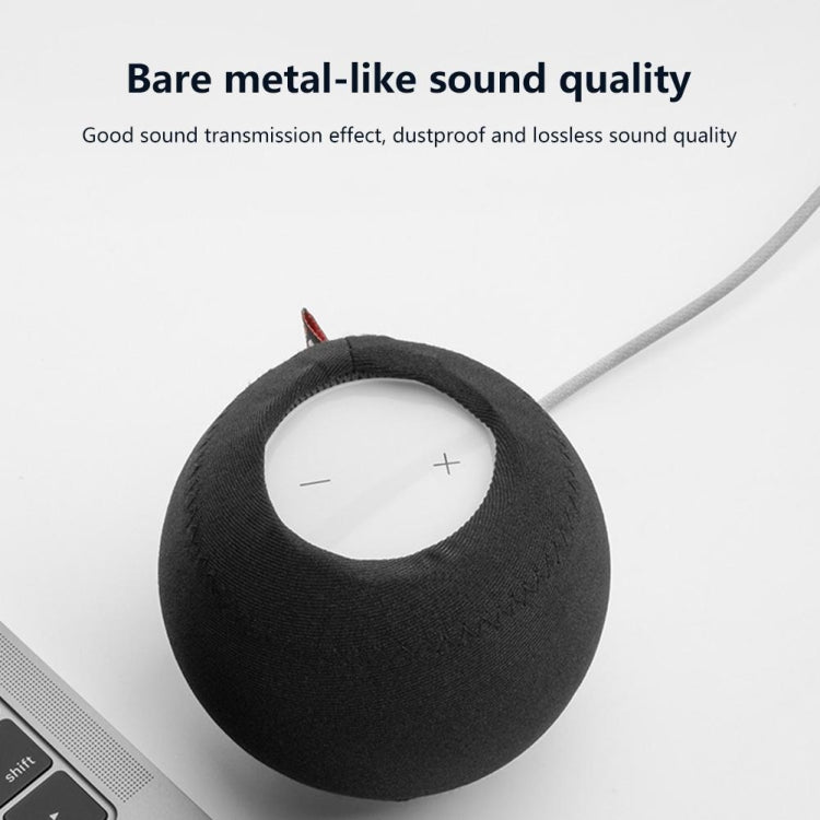 2 PCS For Homepod Mini Smart Speaker Dust Cover Stretch Cloth Audio Protection Cover(Light Gray) - Protective Case by PMC Jewellery | Online Shopping South Africa | PMC Jewellery